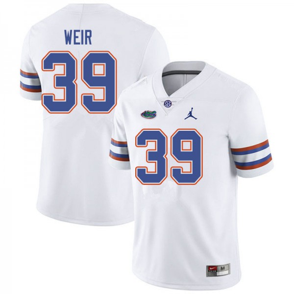 Jordan Brand Men #39 Michael Weir Florida Gators College Football Jersey White